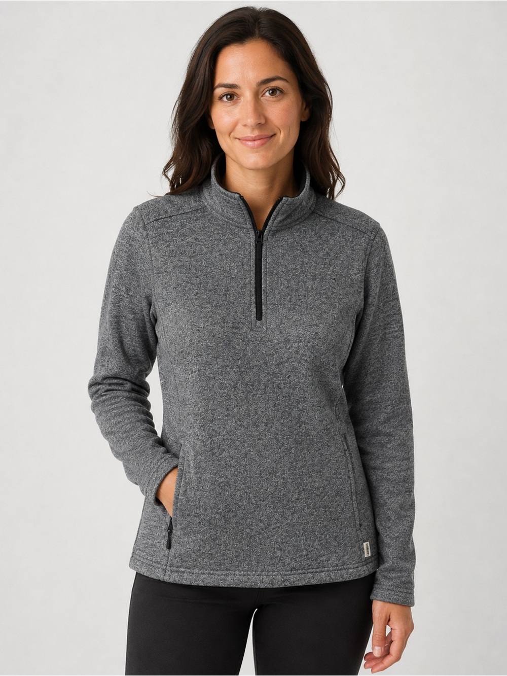 Magellan Women’s Gray Moisture Wicking 1/4 Zip Pullover Size Large